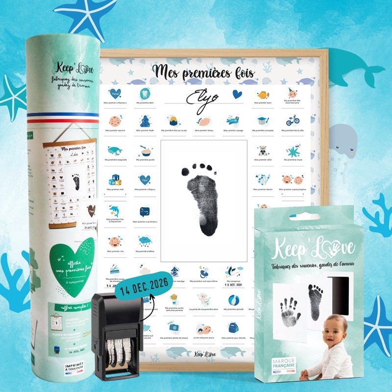 Premières fois baleine cadre empreinte