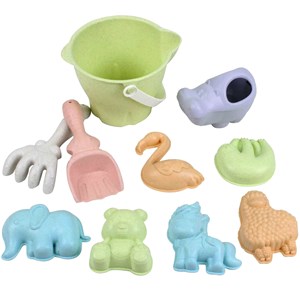 Set plage jardin animaux paille 10 pcs