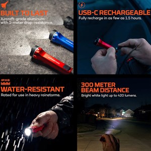 Lampe torche nebo luxtreme nano bleue