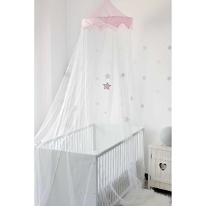 Ciel de lit moustiquaire rose 240 cm