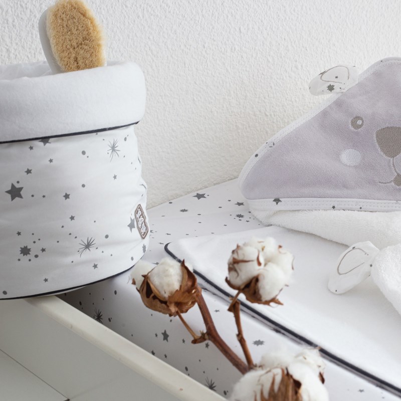 Panière de toilette gris