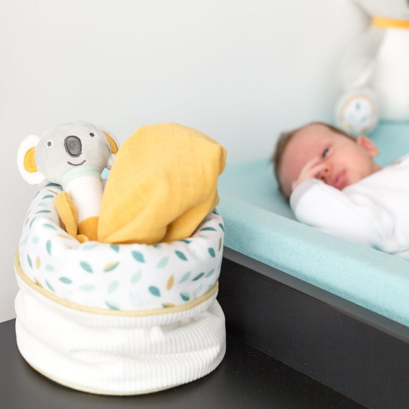 Corbeille de toilette blanc