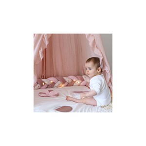 Ciel de lit rose 60x260 cm