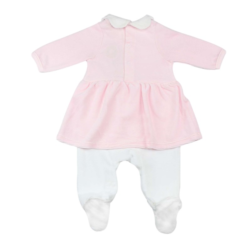 Dors-bien robe col claudine rose 12 mois
