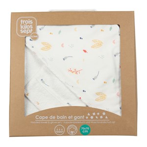 Cape de bain blanc 70x70 cm