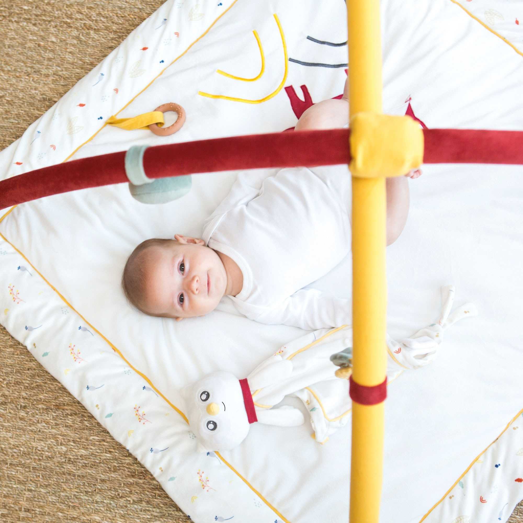 Tapis D'éveil Rembourré Pour Bébé Amilian Pustenhaus - Forme Feuille, 130x70 Cm, Multicolore - 2