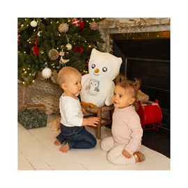 Grande peluche chouette blanc