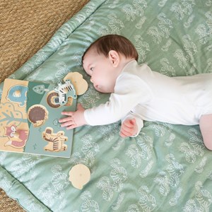 Tapis de parc vert sauge 100x100 cm