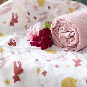 Lot de langes rose 70x70 cm