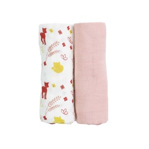 Lot de langes rose 70x70 cm