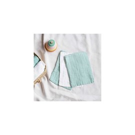 Lot de 3 gants de toilette vert 15x20 cm