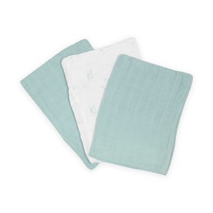 Lot de 3 gants de toilette vert 15x20 cm