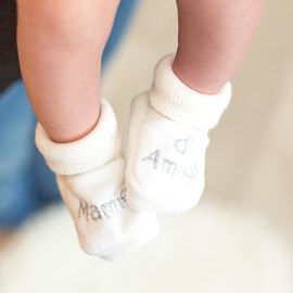 Chaussons bébé blanc 0 1 mois