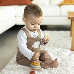 Pyramide en bois à empiler multicolore