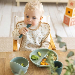 Coffret repas silicone 4 pièces vert