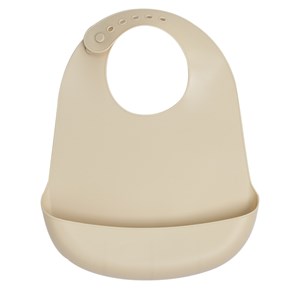 Bavoir silicone ecru 22x30 cm