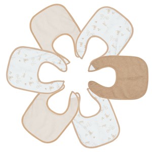 Lot de bavoirs bébé beige