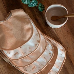 Lot de bavoirs bébé beige