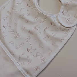 Bavoir bébé avec poche blanc