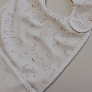 Bavoir bébé avec poche blanc