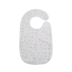 Bavoir bébé avec poche blanc