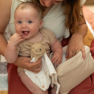 Doudou mouchoir en lange beige