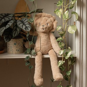 Grande peluche lion beige