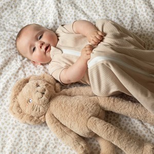 Grande peluche lion beige
