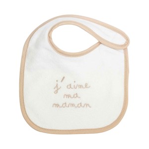 Lot de 6 bavoirs naissance beige