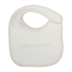Lot de 6 bavoirs naissance beige