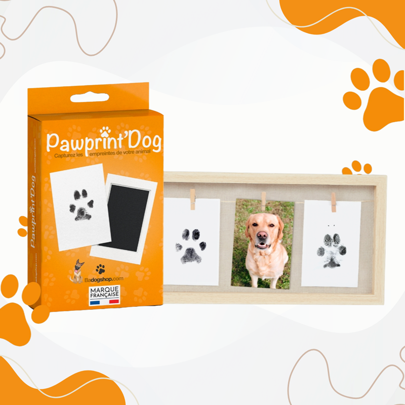 Kit empreintes chat chien + cadre trio