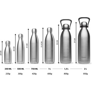 Qwetch bouteille isotherme bleu 500ml