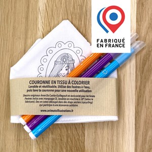 Activités – couronne en tissu à colorier