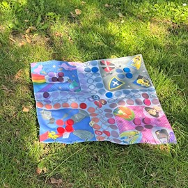 Jeu ludo nomade en tissu