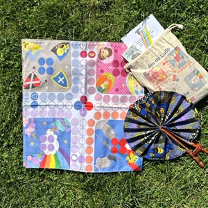 Jeu ludo nomade en tissu