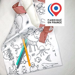 Coloriage sac enfant en tissu animaux