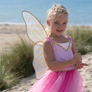 Robe de fée noa 5-7 ans avec ailes - déguisement 5-7 ans - 120cm