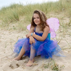 Robe de fée mélusine 3-4 ans avec ailes 3-4 ans - 96cm