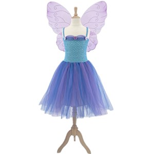 Robe de fée mélusine 3-4 ans avec ailes - déguisement 3-4 ans - 96cm