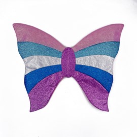 Ailes de papillon rose arc en ciel