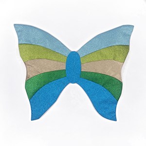 Ailes de papillon bleue arc en ciel Unique