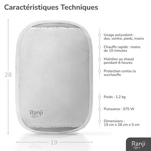 Ranji® bouillotte électrique chauffante