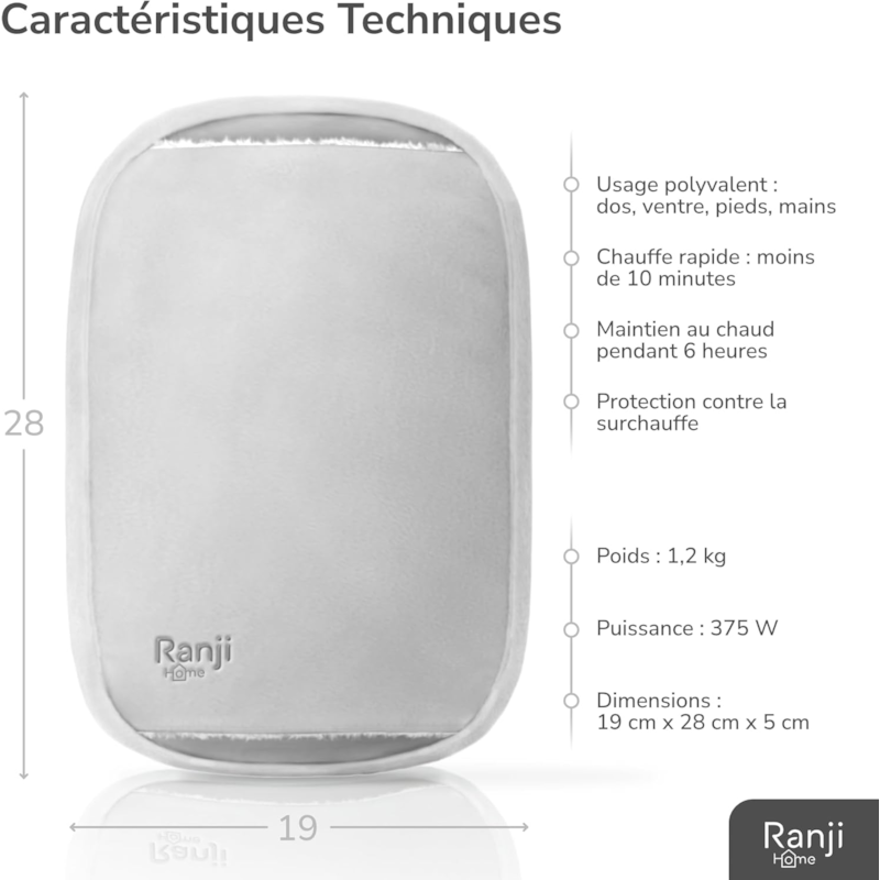 Ranji® bouillotte électrique chauffante (Ranji) - Image 2