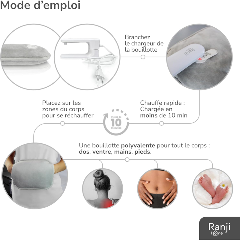 Ranji® bouillotte électrique chauffante (Ranji) - Image 3