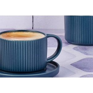 Tasse 15cl et soucoupe - marine