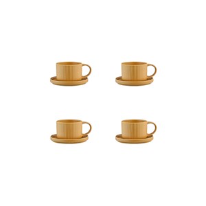 Tasse 15cl et soucoupe - ocre