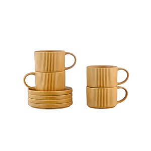 Tasse 15cl et soucoupe - ocre