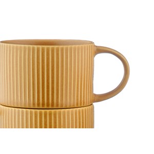 Tasse 15cl et soucoupe - ocre