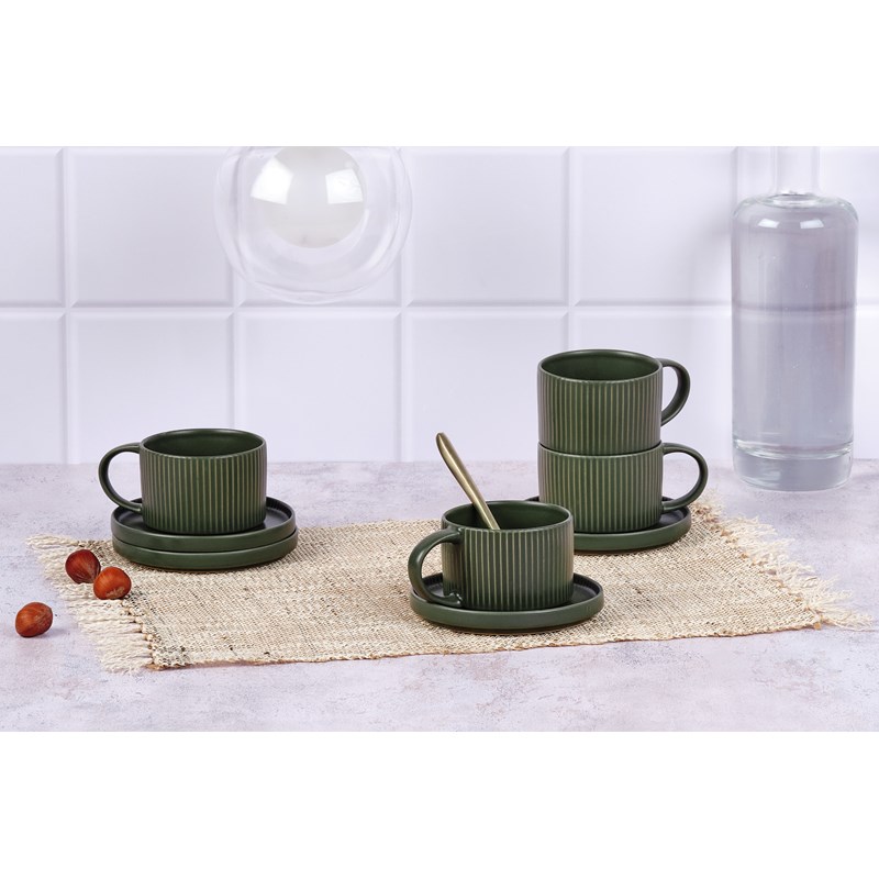 Tasse 15cl et soucoupe - olive