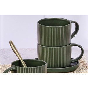 Tasse 15cl et soucoupe - olive